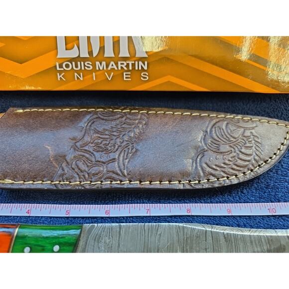 Hunting Bowie Knife 11.5 Inch Custom Made Forged Damascus Blade LMK Knives #9618 - Picture 4 of 10